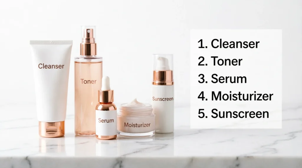 
5-Steps-of-Morning-Skincare-Routine