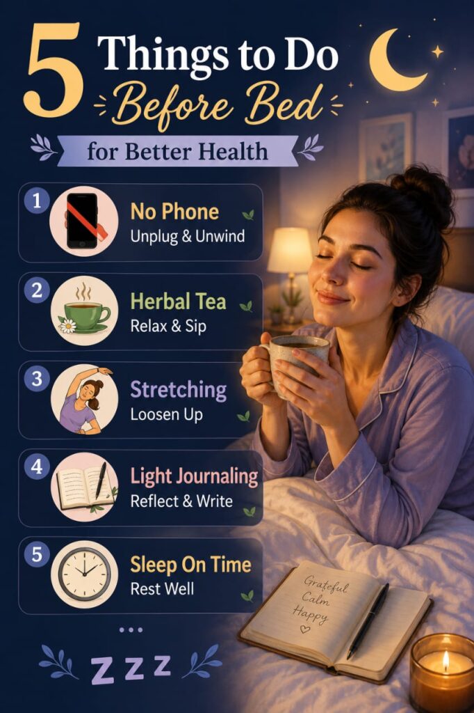 5 THINGS TO DO BEFORE BED