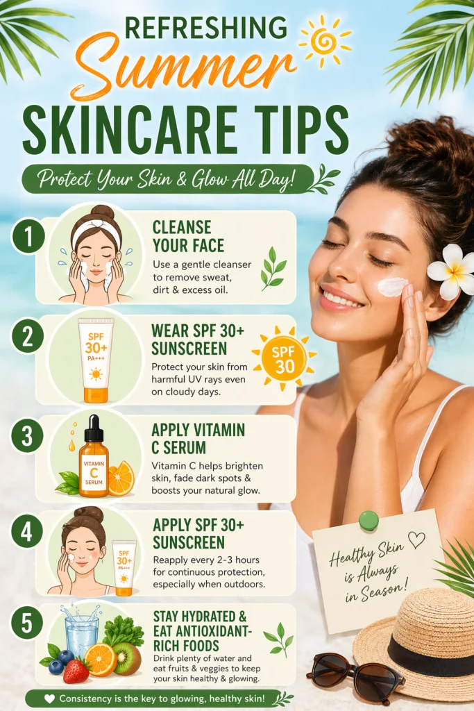 
6 Morning Summer Skincare Tips fora Radiant Glow Essential Self-CareRoutine.