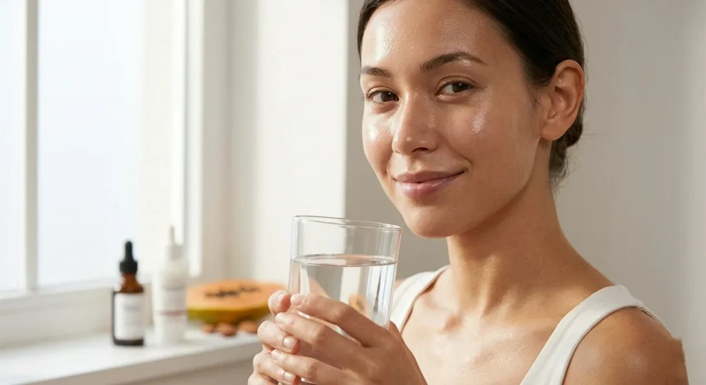 drinking-more-water-for-glowing-skin.